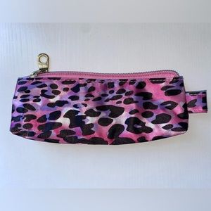 Pink Leopard Print Makeup Bag 2.75 x 6.5 in